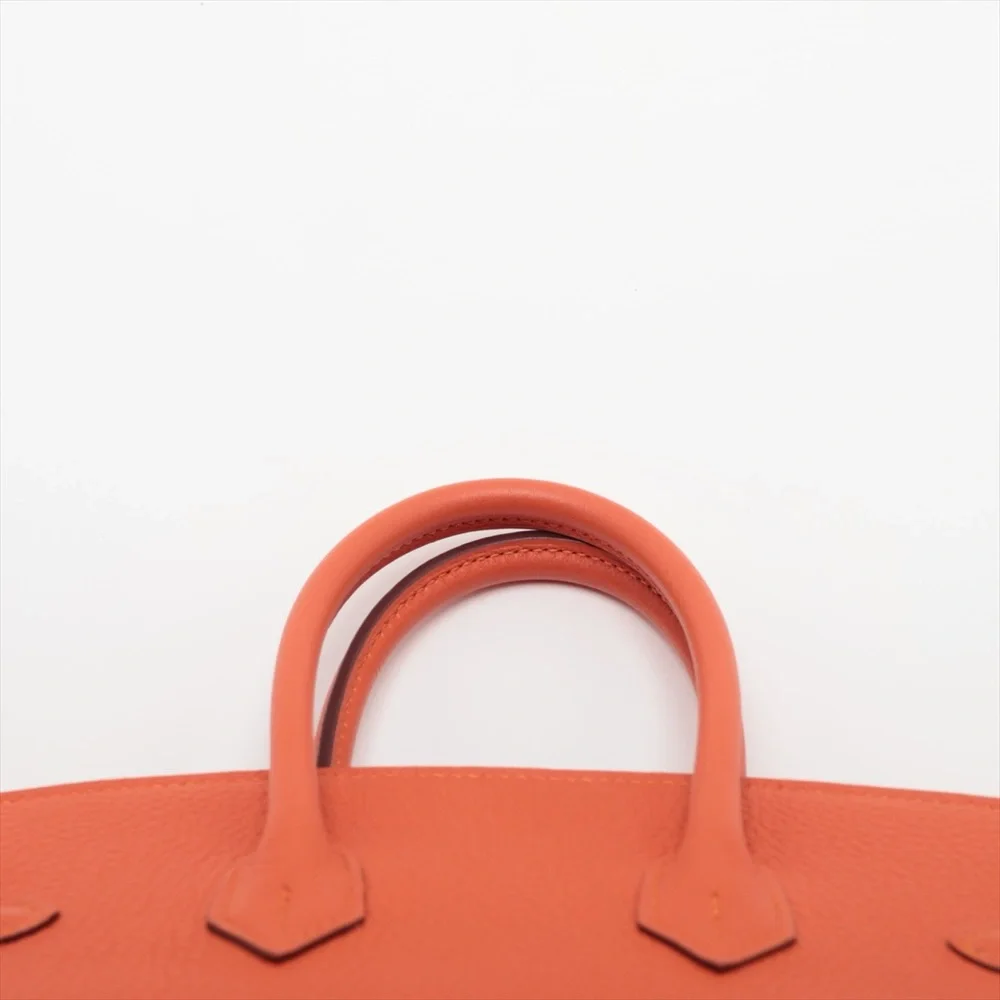 Sold out ✅ Hermes Birkin 25 Togo Orange Poppy Silver Metal - Picture 6 of 12